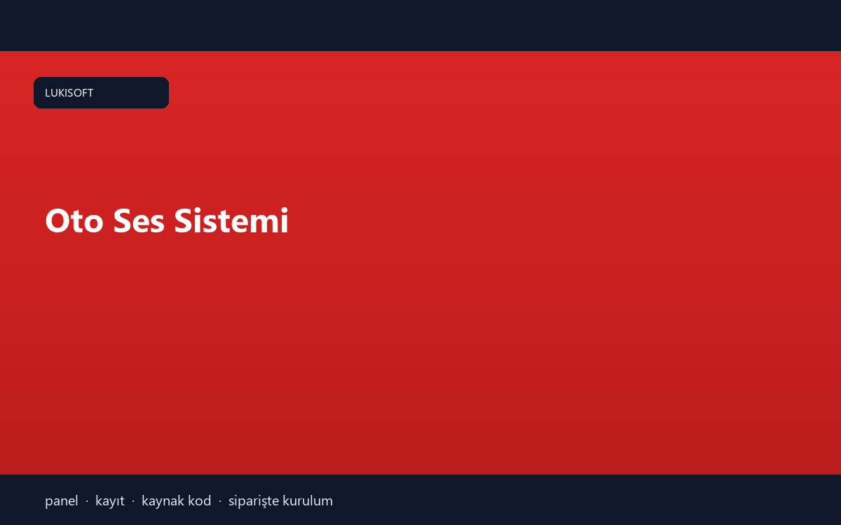 Oto Ses система