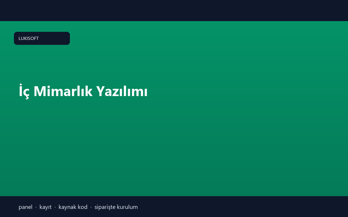 İç Mimarlık Yazılımı