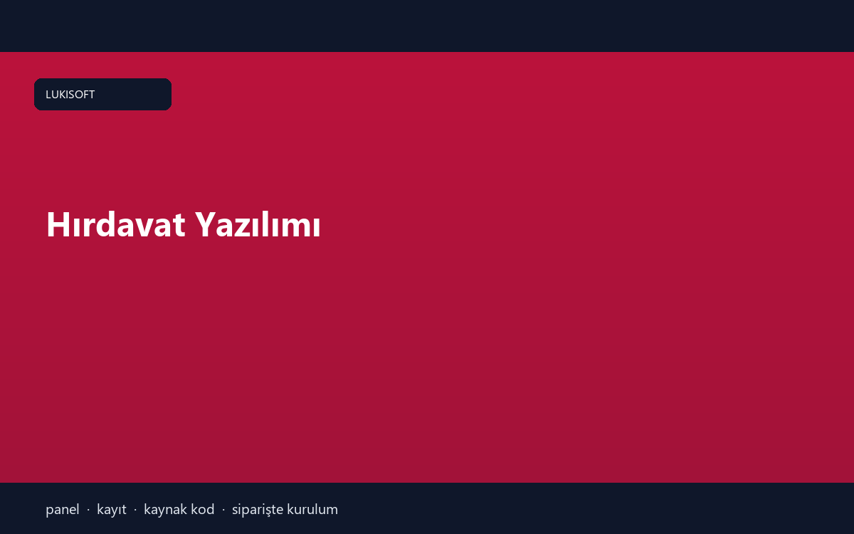 Hırdavat Yazılımı