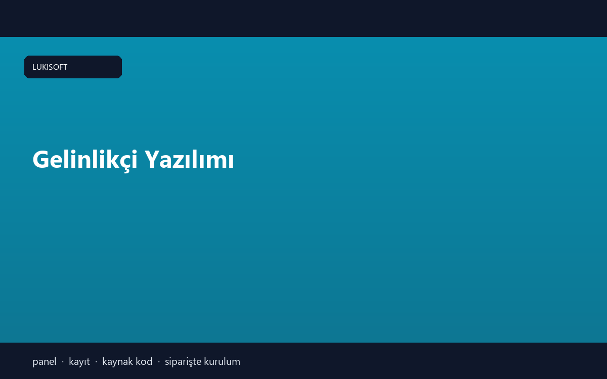 Gelinlikçi Yazılımı