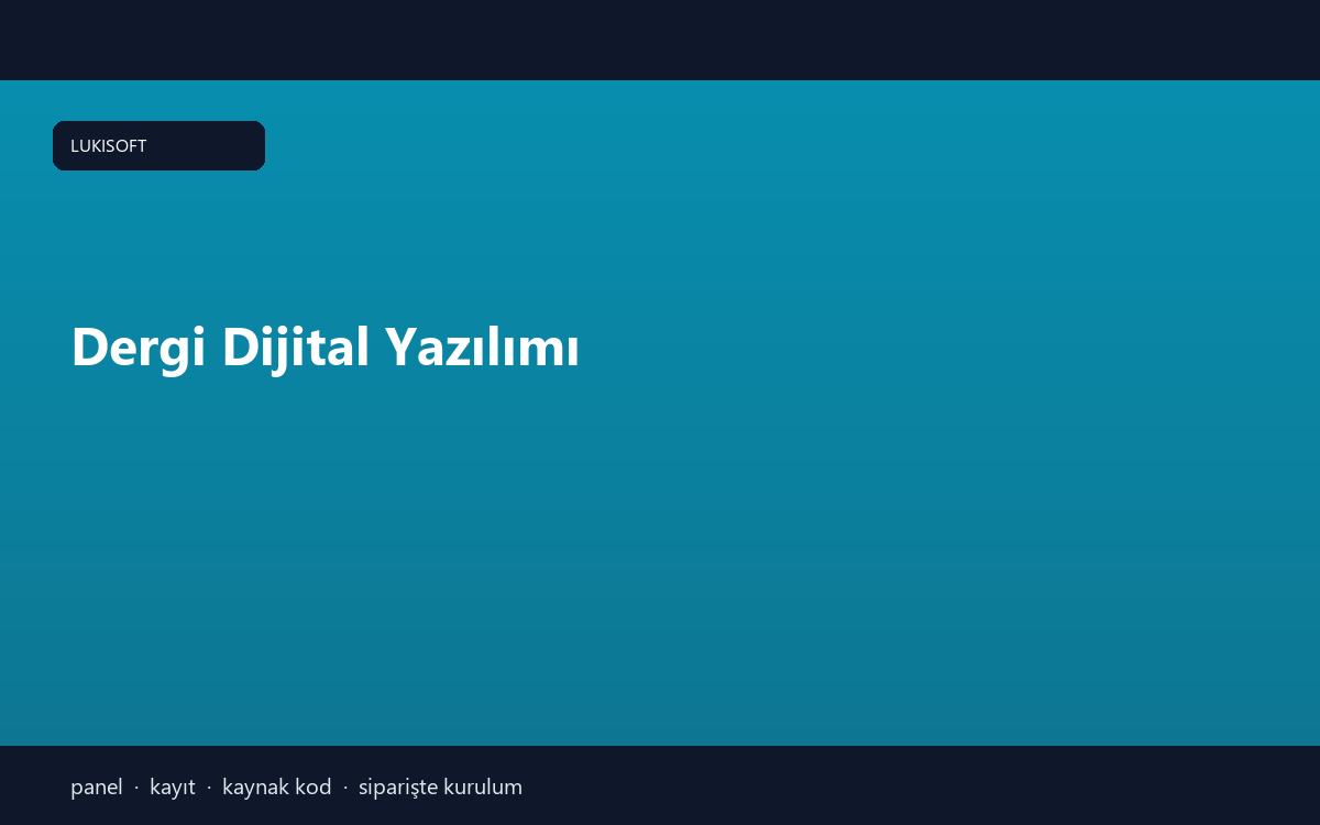 Dergi Dijital Yazılımı