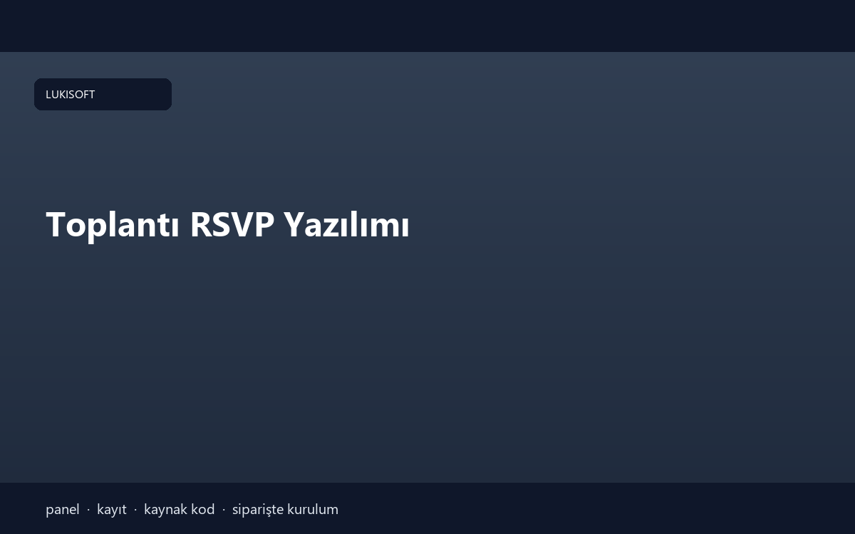 Toplantı RSVP Yazılımı