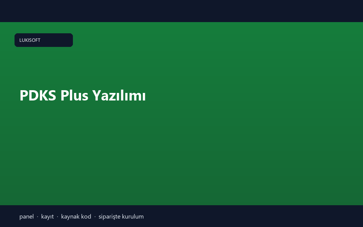 PDKS Plus Yazılımı